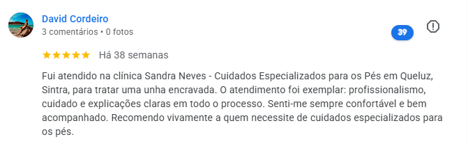 Avaliação de Ana Correia Valente sobre profissionalismo da Sandra Neves